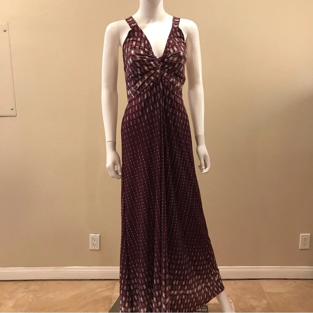 Summer Maxi Dress Sleeveless Flowy Super Stretch Purple Wine Pink One Size - Picture 1 of 12